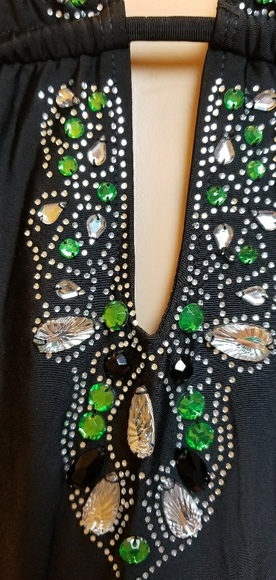 Monokini with Rhinestone Details - Picture 2 of 3